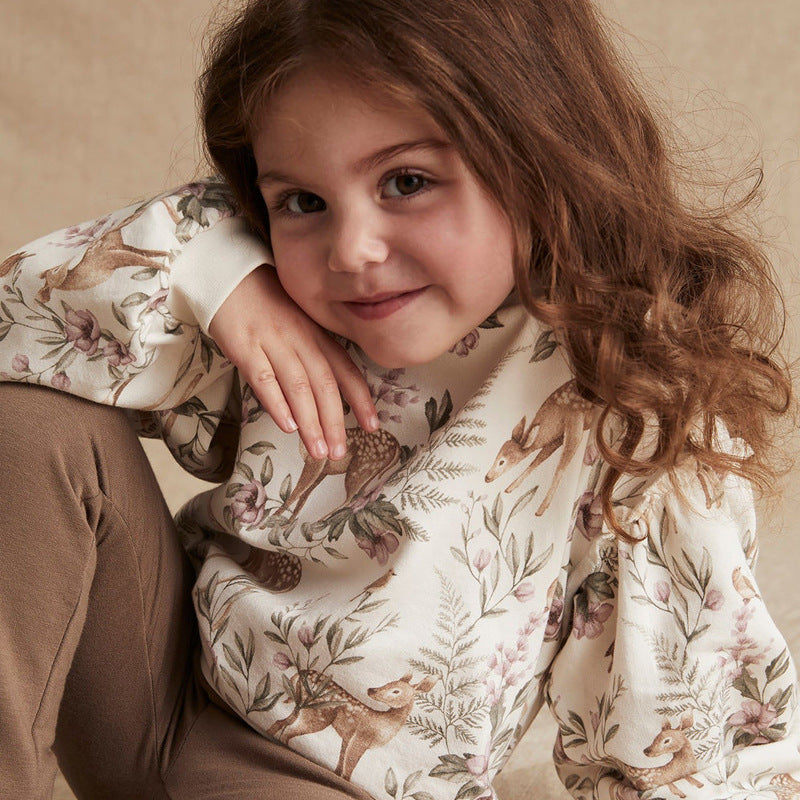 Woodland Long Sleeve Cotton Sweater