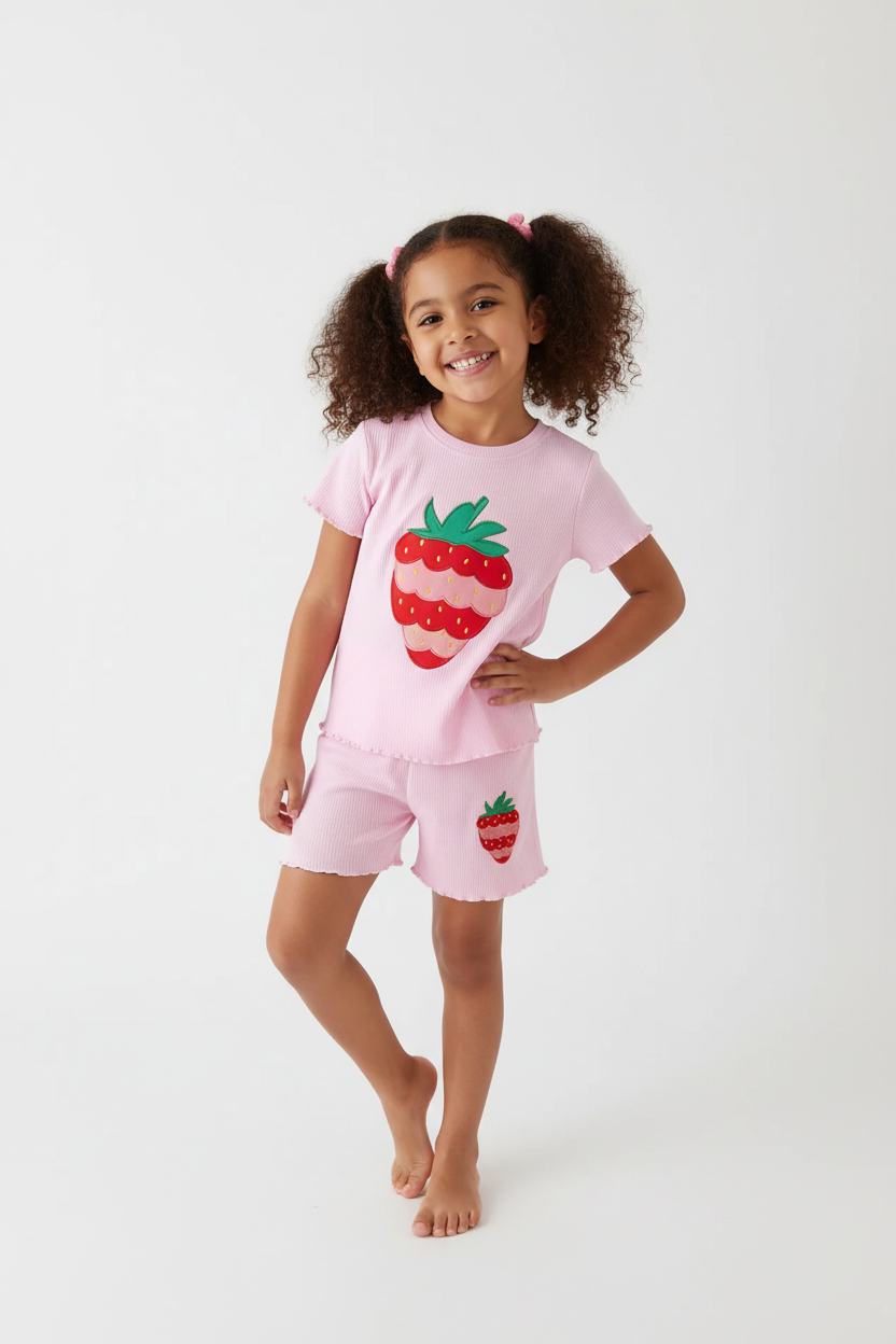 Strawberry patch Tee and Shorts Set
