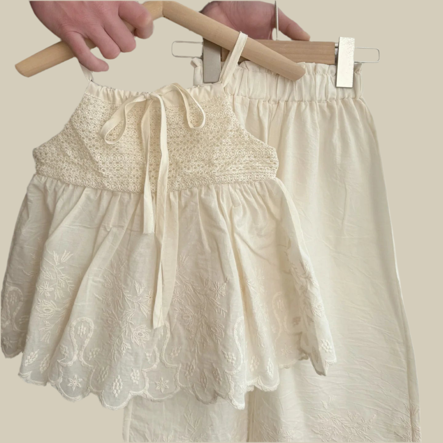 Clover Pinafore Skirt Set