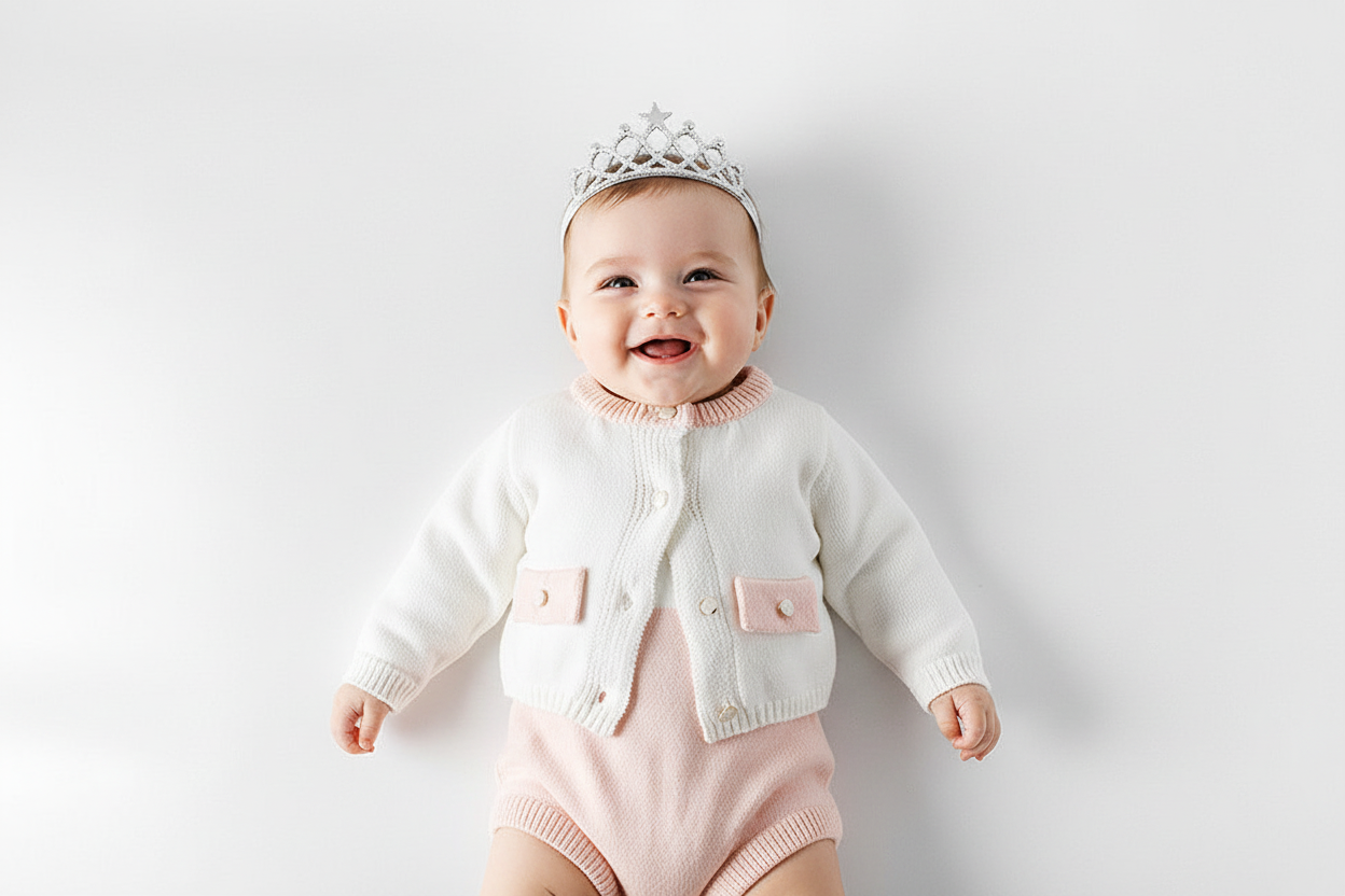 Knit Cardigan & Bloomers Set