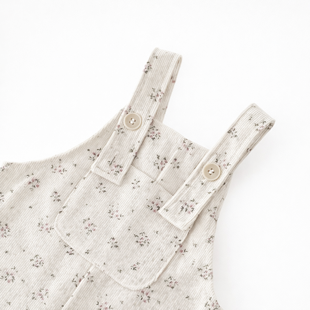 Vintage Floral Knit Overalls