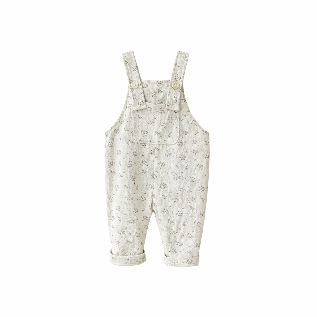 Vintage Floral Knit Overalls