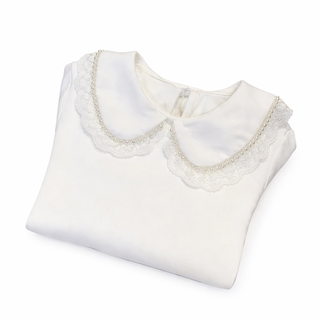 Heirloom Lace Collar Long Sleeve Top