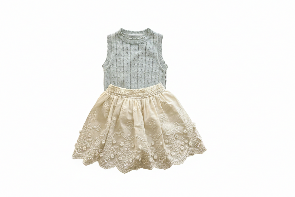 Meadow Lace and Floral Skirt