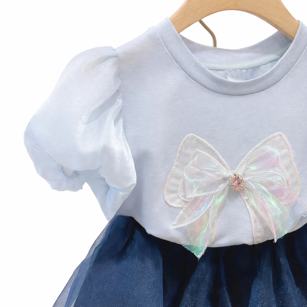 Aurora Bubble Sleeve Bow Set – Top & Tulle Skirt