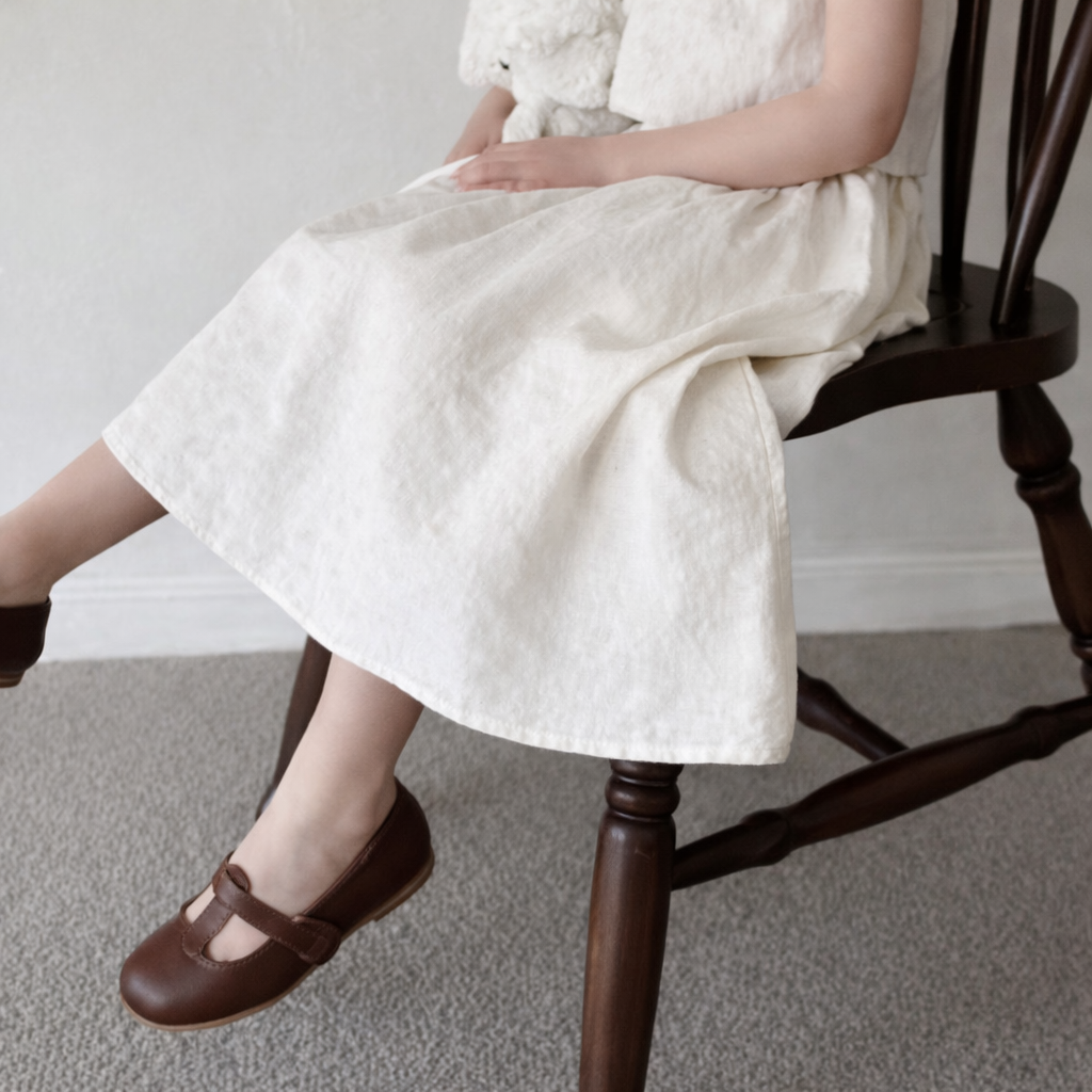 Girls Linen Summer Set – Sleeveless Top & Matching Skirt