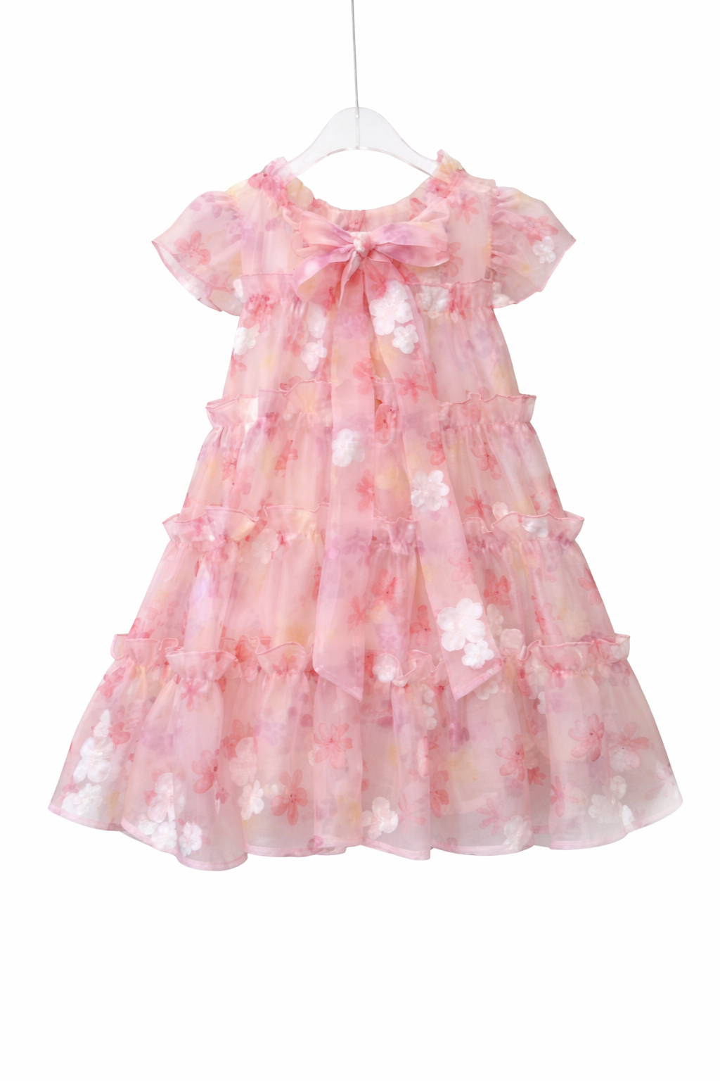 Blush Bloom Tiered Party Dress