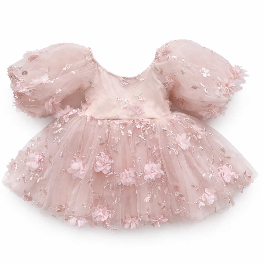Rosette lace Party Dress