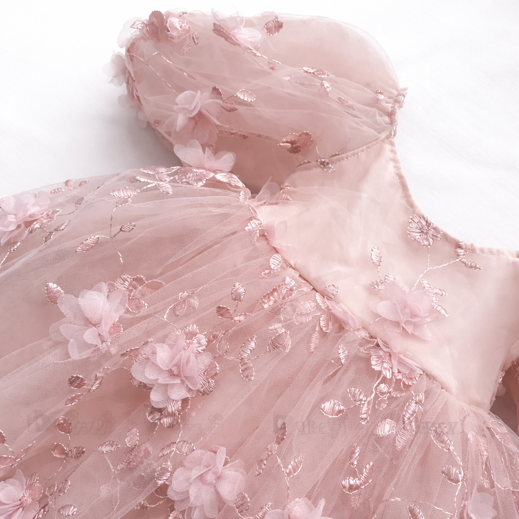 Rosette lace Party Dress