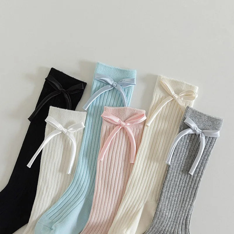 Belle Bow Knit Socks