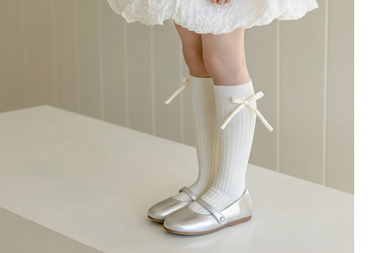 Belle Bow Knit Socks