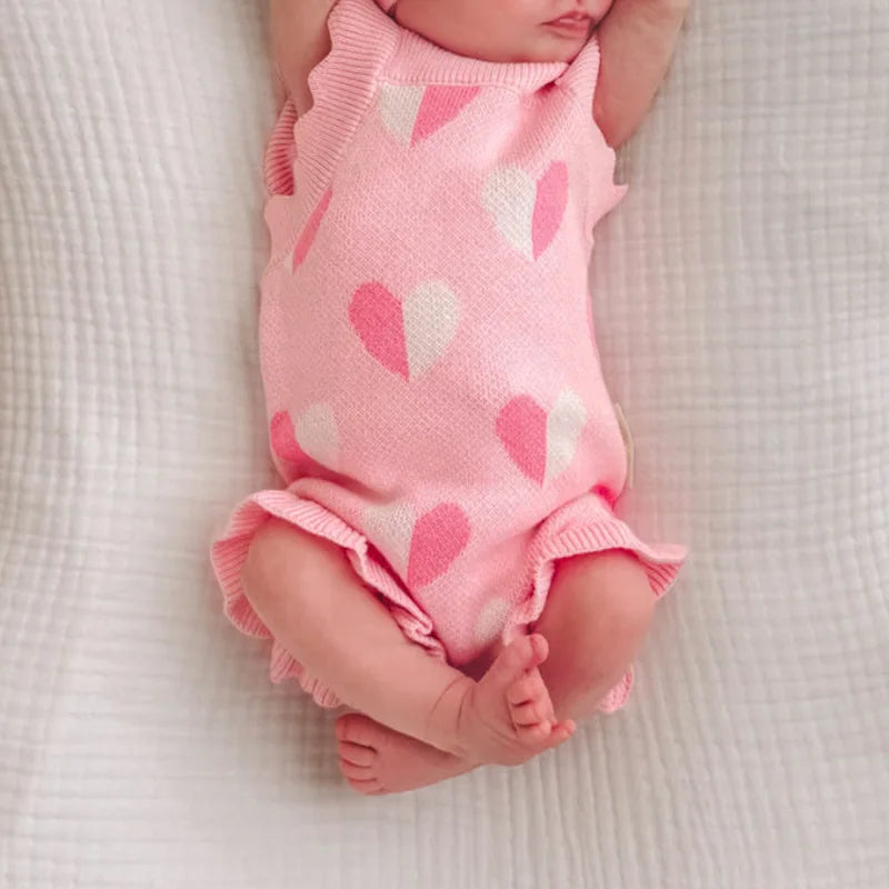 Amour Heart Knit Romper