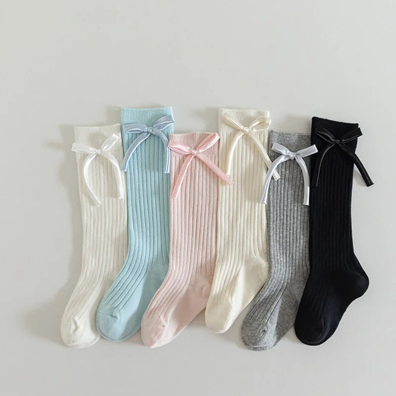 Belle Bow Knit Socks