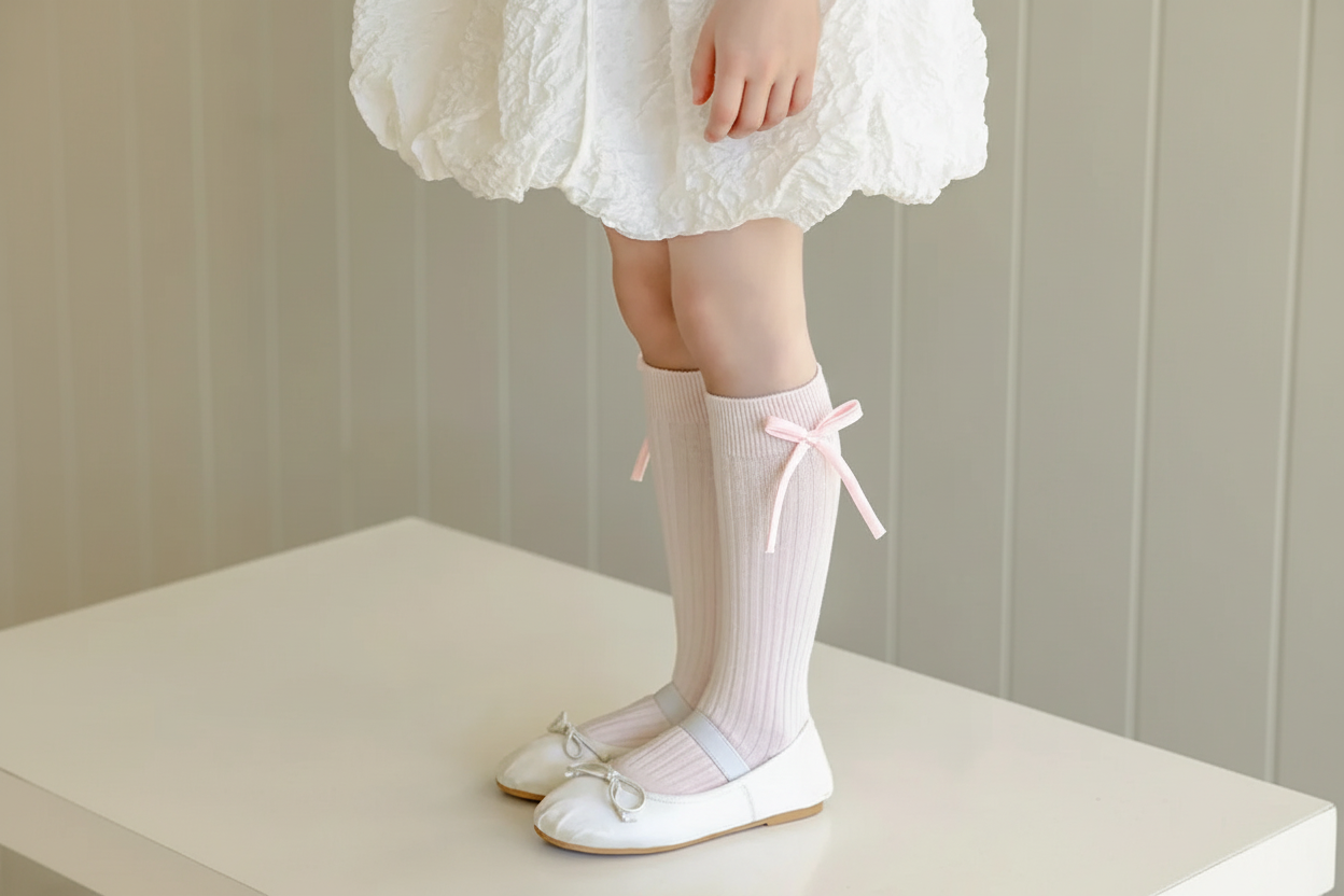 Belle Bow Knit Socks