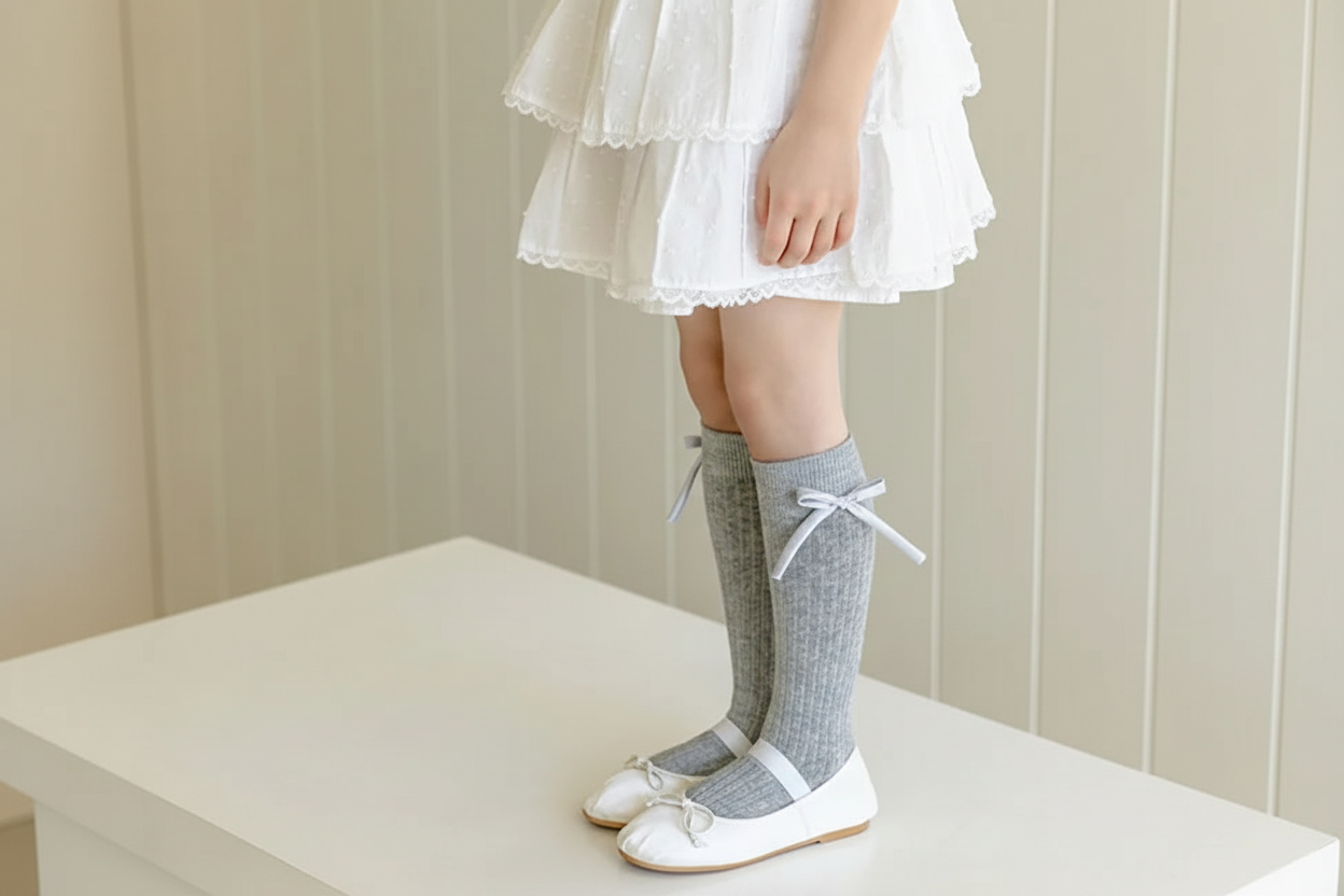 Belle Bow Knit Socks