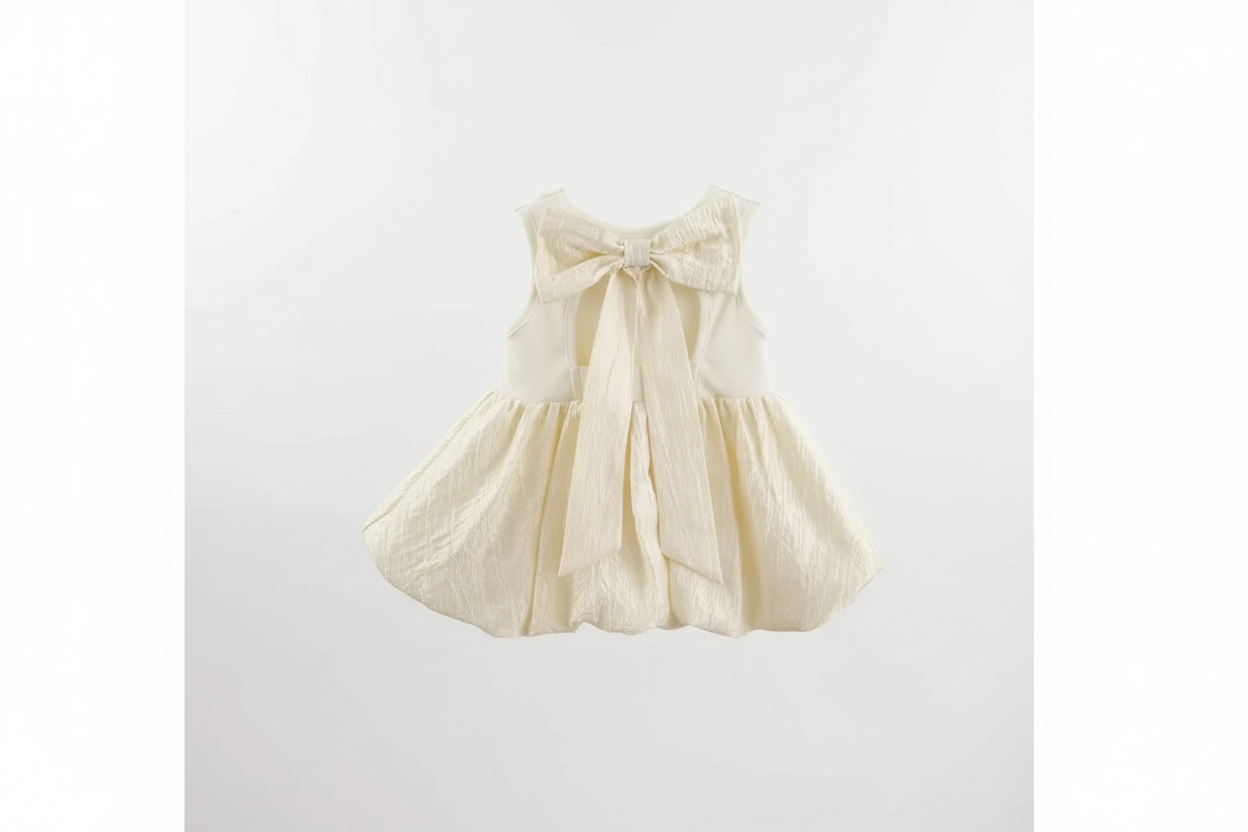 Ivory Bow Back Dress